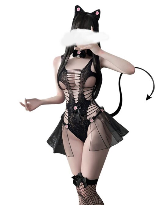 Lace Mesh Cat Uniform