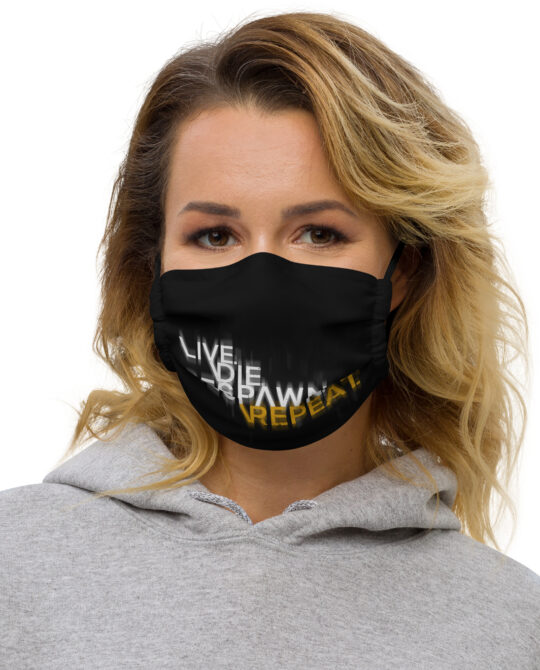 Live. Die. Respawn. Repeat. Premium Gamer Mask