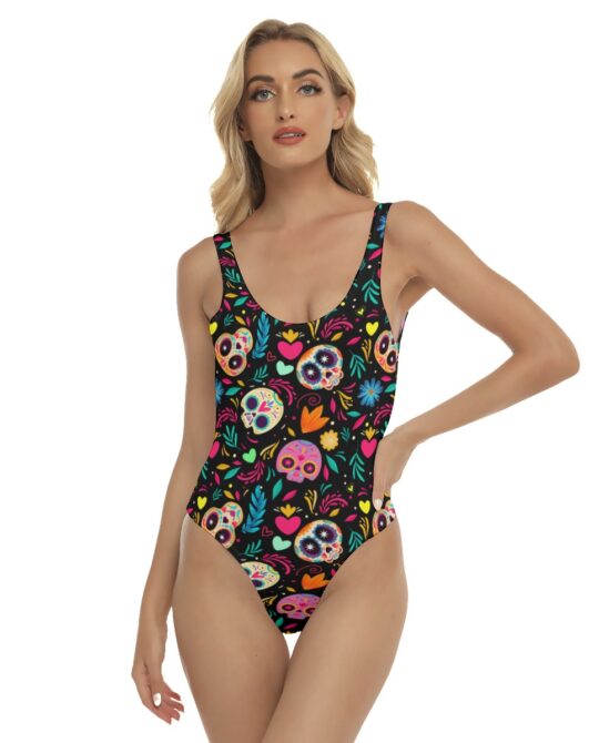 Colour Gothic Skull Swimsuit