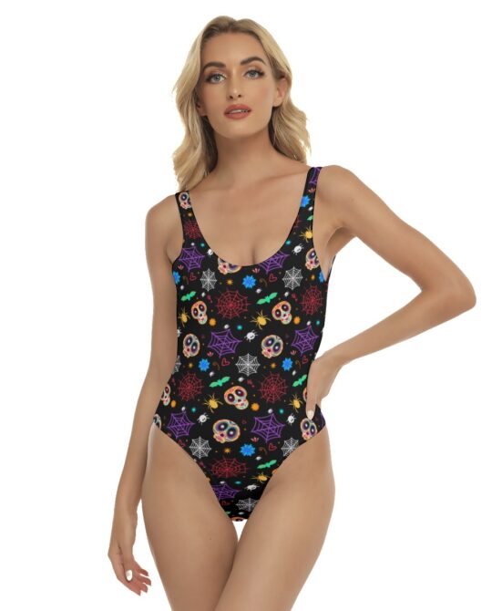 Colour Web Skulls Swimsuit