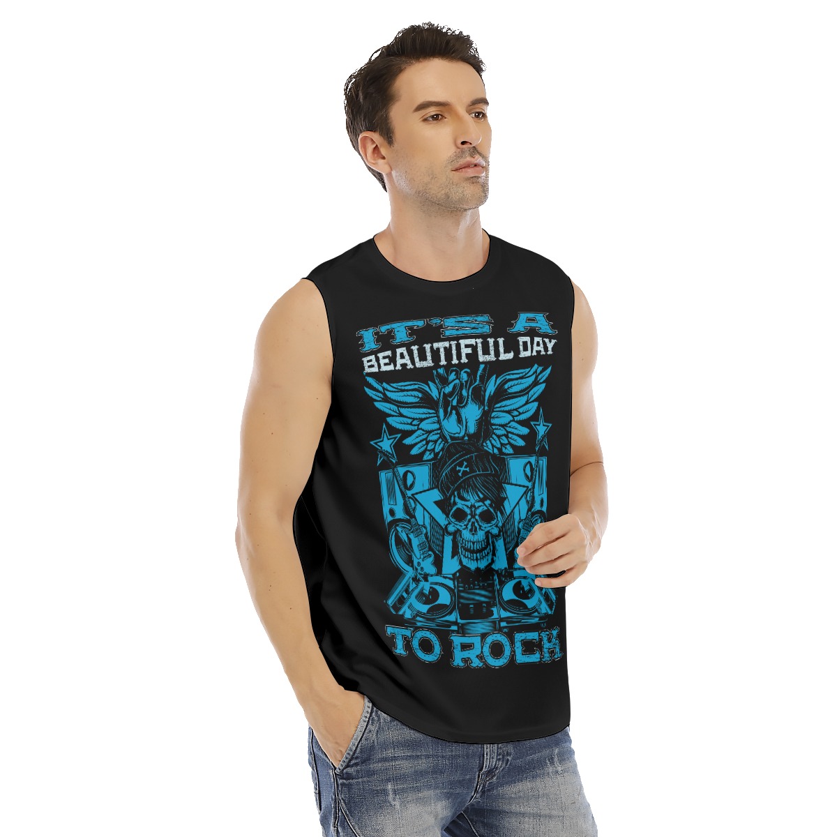 It's A Beautiful Day To Rock Tank Top - Image 3