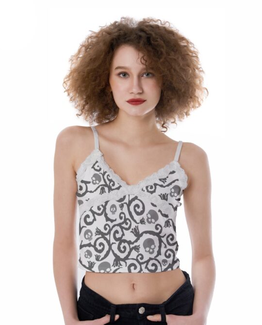 Skull Ghost Lace Camisole Top