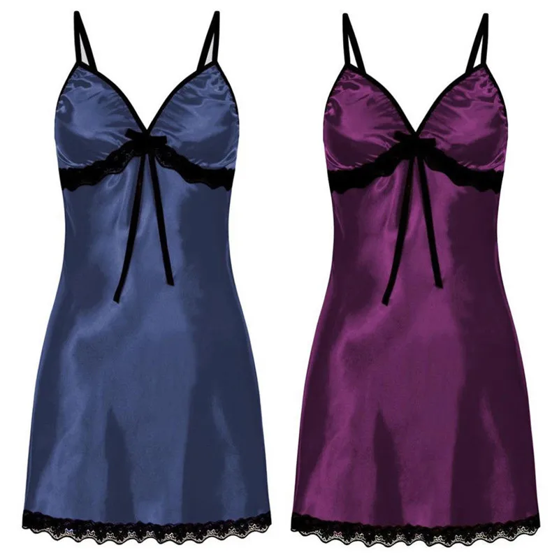 Lace Silk Satin Sexy Night Dress - Image 3