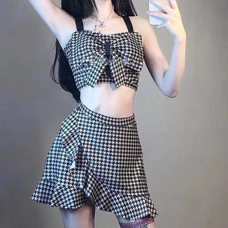 Korean Style High Waist Two Piece Swimwear