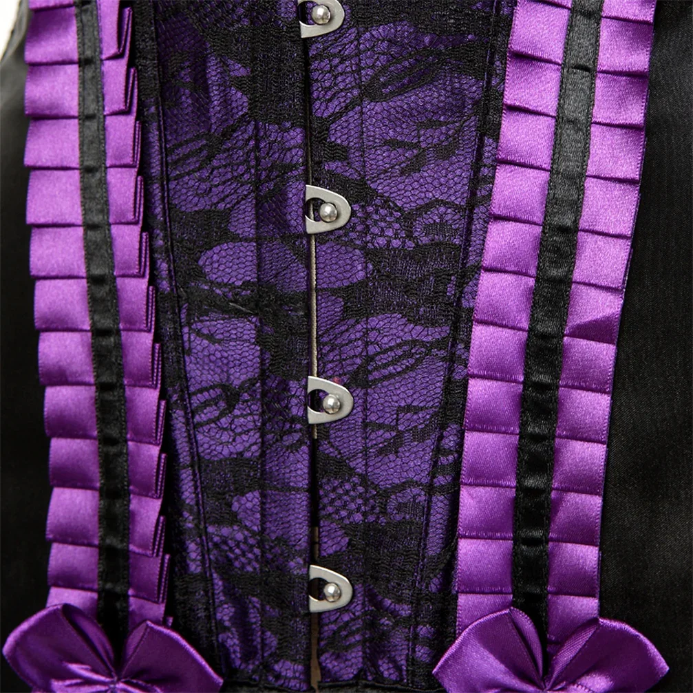Gothic Lace Embroidery Carnival Evening Corset - Image 4