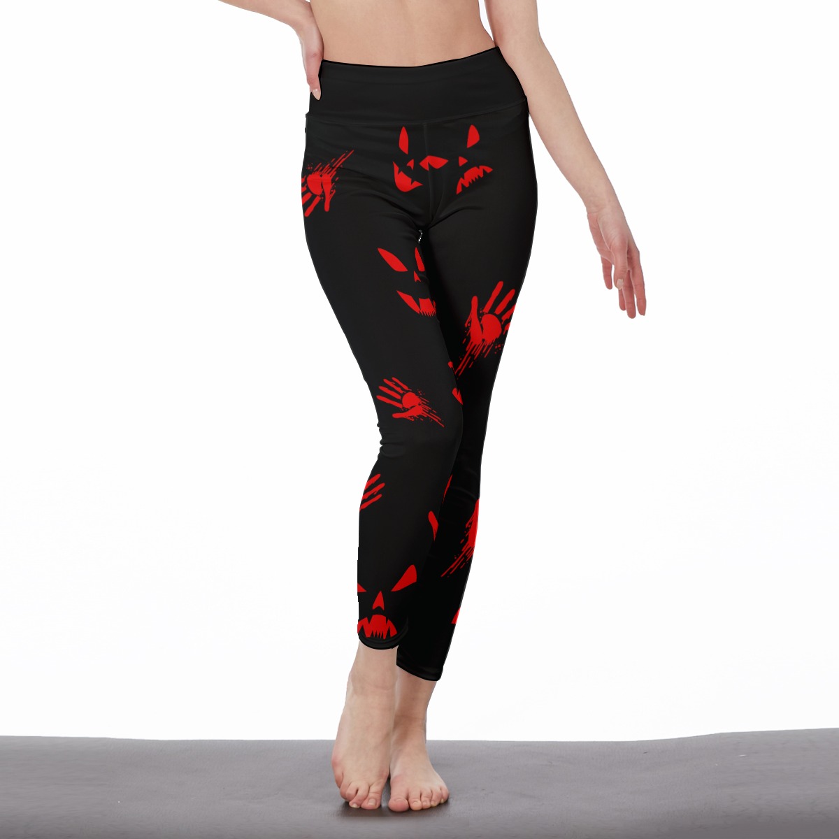 Red Ghost High Waist Leggings
