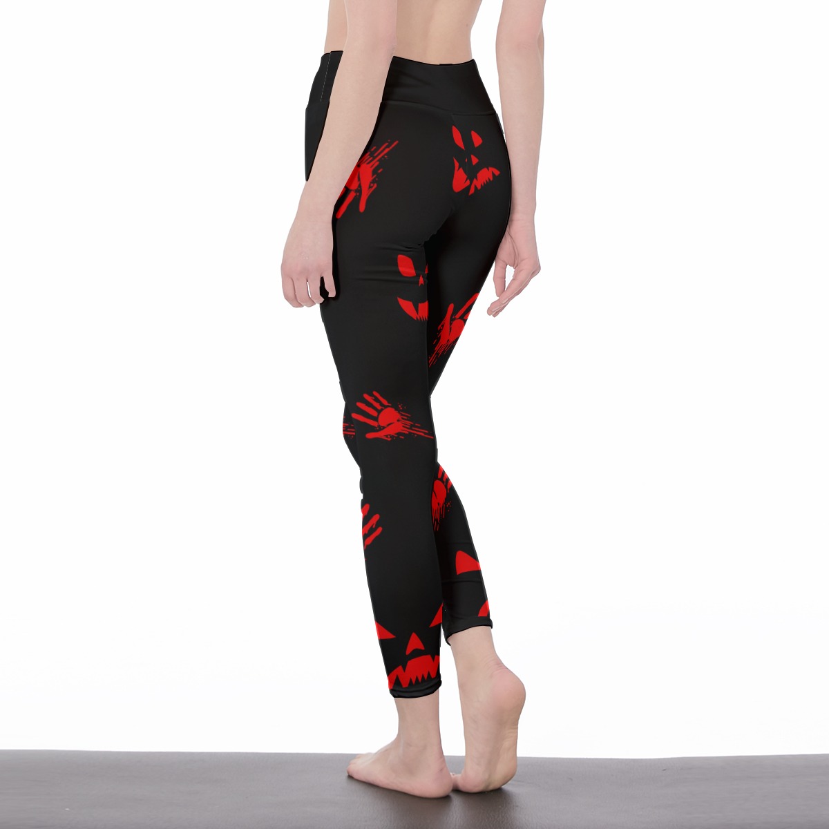 Red Ghost High Waist Leggings - Image 3