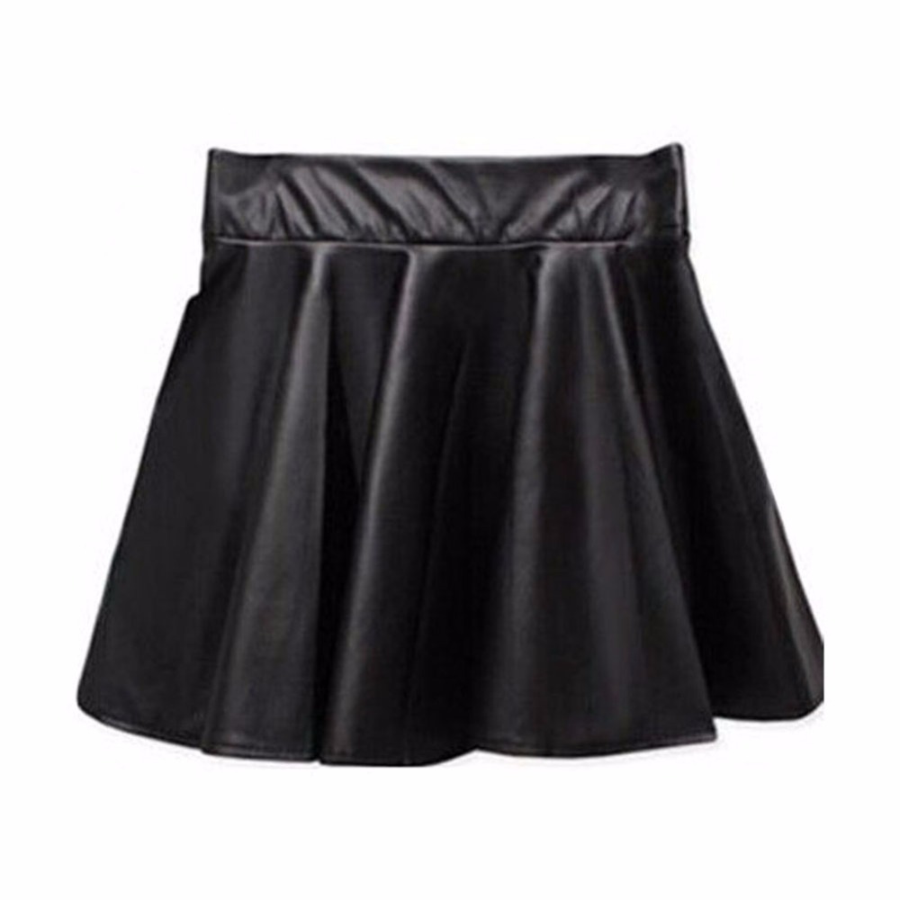 PU Leather Skater Flare Mini Skirt – Gothic Honey