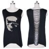 Gothic Skull Backless T-Shirt
