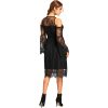 Gothic Cold Shoulder Flare Party Dress - Image 3