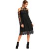 Gothic Cold Shoulder Flare Party Dress