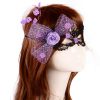 Gothic Upper Half Face Flower Lace Mask - Image 6