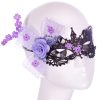 Gothic Upper Half Face Flower Lace Mask