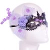 Gothic Upper Half Face Flower Lace Mask - Image 3