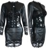 Vinyl Synthetic Leather Long Sleeve Short Clubwear Dress