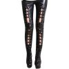Black Faux Leather Gothic Punk Pants - Image 4