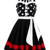 Summer Polka Black Goth Dress