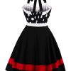 Summer Polka Black Goth Dress - Image 2