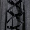 Gothic Lace Bowknot Asymmetrical Tank Top - Image 3