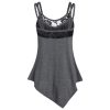 Gothic Lace Bowknot Asymmetrical Tank Top - Image 6