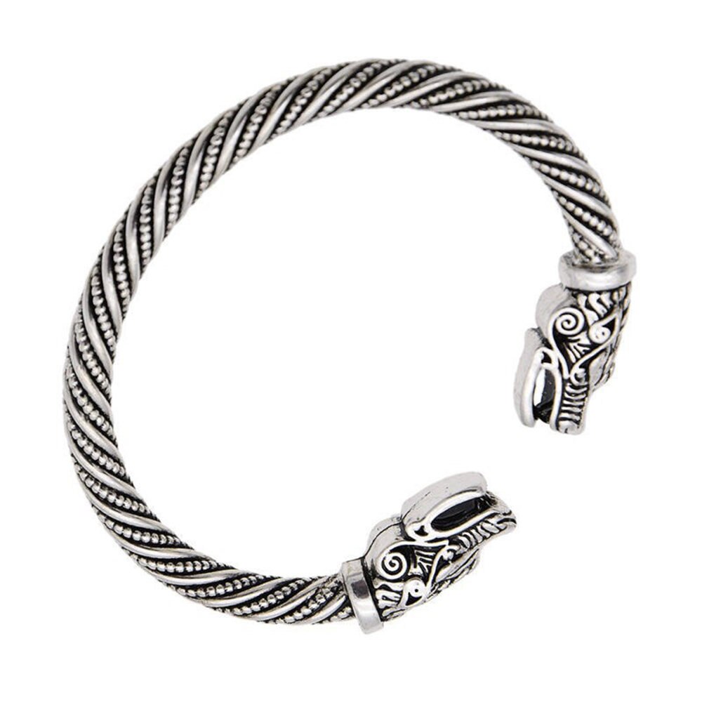 Wolf Head Viking Bracelet – Gothic Honey