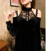 Gothic Halter Velvet Dress - Image 2