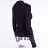 Gothic Cross Zipper Hollow Punk Top - Image 4