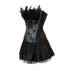 Sexy Burlesque Peacock Corset Dress - Image 4