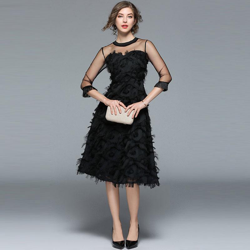 Luxury Tassel Elegant Dress – Gothic Honey
