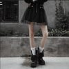 Autumn Japanese Harajuku Plaid Gothic Skirt - Image 2