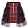 Autumn Japanese Harajuku Plaid Gothic Skirt - Image 5