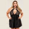 Lace Bandage Set Solid Chemise - Image 2
