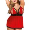 Mesh Lace Split Spaghetti Sleepwear - Image 2