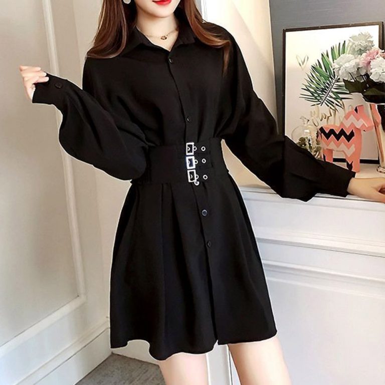 Gothic Chic Preppy Casual Short Dress – Gothic Honey