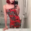Gothic Dragon Mini Night-Club Dress