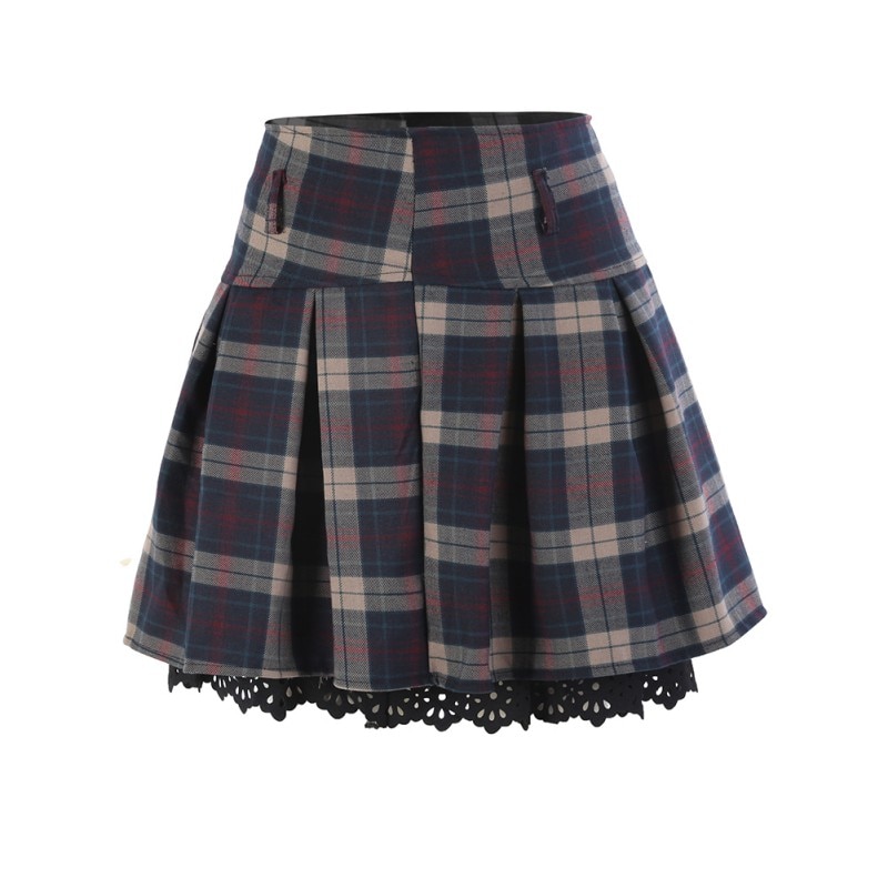 Gothic High Waist Pleated Plaid Skirt – Gothic Honey