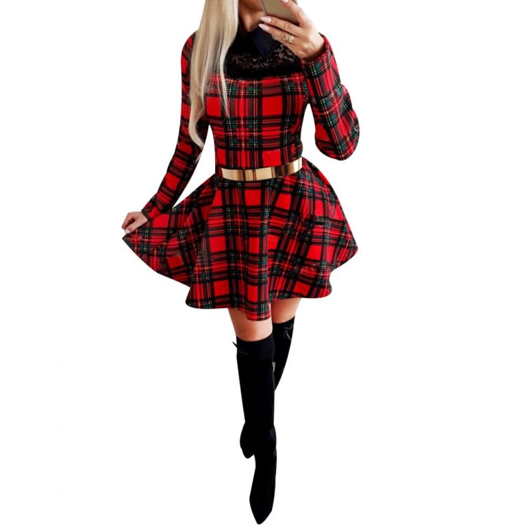 Red Plaid Scottish Dress – Gothic Honey