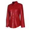 Nightclub PU Leather Long Sleeve Shirt - Image 6