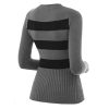 Casual Striped Plaid Knitted Jumper - Image 2