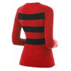 Casual Striped Plaid Knitted Jumper - Image 4