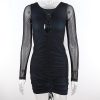 Gothic Mesh Mini Ring Dress - Image 4