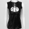 Wet Look Latex Streetwear Top - Image 2