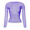 Hollow Out Fishnet Long Sleeve Top - Image 6