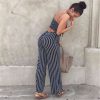 Summer Blue Backless Stripe Jumpsuit - Image 6