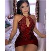 Summer Diamond Halter Hollow Dress - Image 2