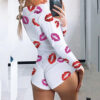 Rompers Casual Long Lively Sleeve Pattern Jumpsuit - Image 2
