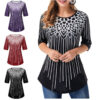 Spring Stripe Half Sleeve Casual Top