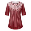 Spring Stripe Half Sleeve Casual Top - Image 6