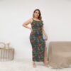 Prehistoric Dinosaur Oblique-Shoulder Dress - Image 2
