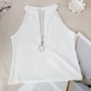 Club Wear Zipper Tank Crop Top - Image 4